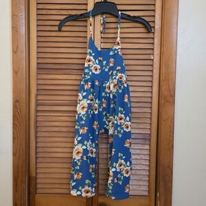 EUC Bailey's Blossoms Girls Floral Jumpsuit Size 3T